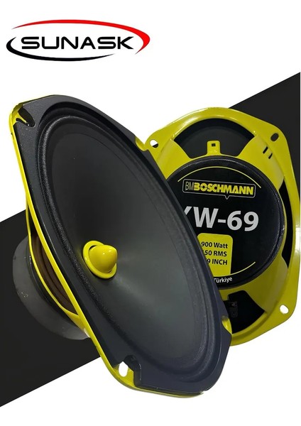 XW-69-900WMAX-150W Rms-6''x9''-Oval Midrange Hoparlör-2 Adettir