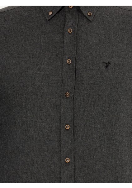Erkek Siyah Slim Fit Uzun Kollu Gömlek 50256919-VR046 modelleri