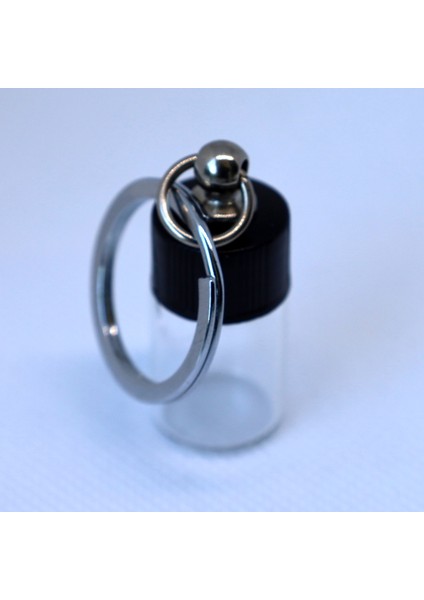 Cam Şişe Halkalı Anahtarlık 2cc Çevirmeli Su Geçirmez Kapak 3 cm Gerçek Toz Dilek Hatıra Kapsül fiyatları