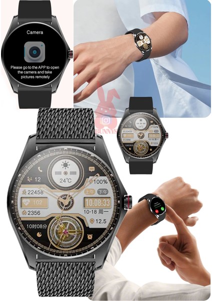 Samsung Galaxy M40 Uyumlu Akıllı Saat Ultra Ince Konuşma Özellikli 2025