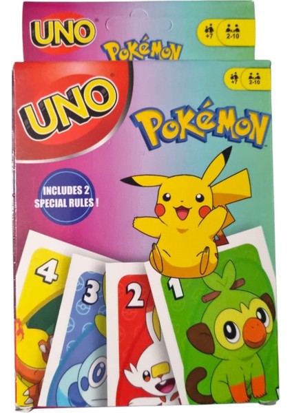 Pokemon Uno Oyun Kartı
