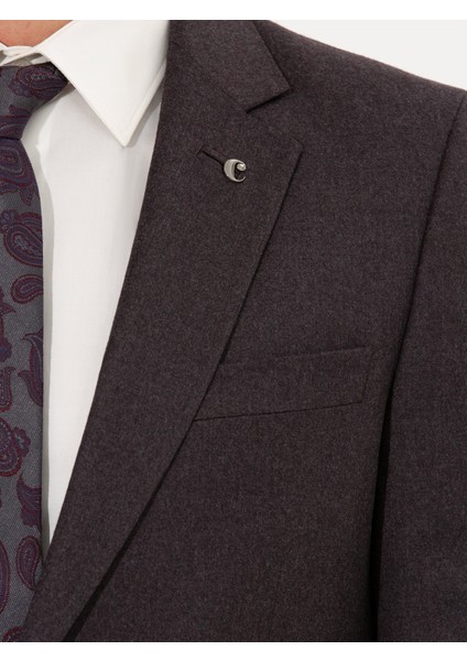 Erkek Bordo Slim Fit Ceket 50258858-VR014