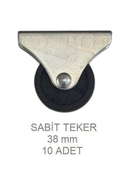 Ofis Koltuk Dolap Etejer Için 38'lik Sabit Teker (10 Adet)