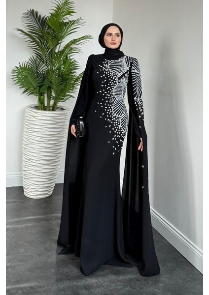 Carla Yandan Taşlı Abiye Siyah fiyatları