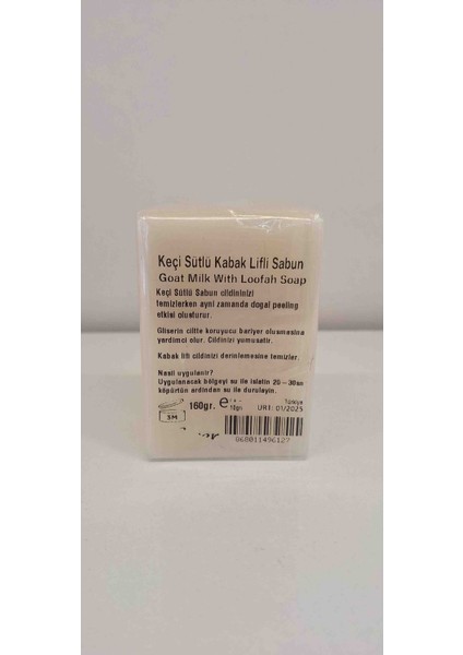 150 gr Kabak Lifli Keçi Sütlü Gliserinli Doğal Sabun