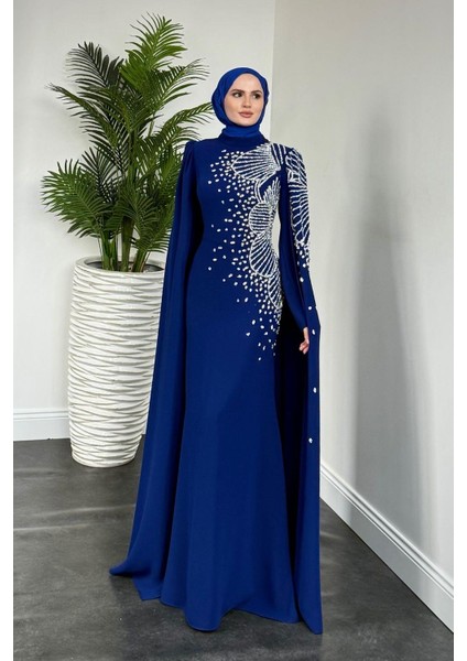 Carla Yandan Taşlı Abiye Sax