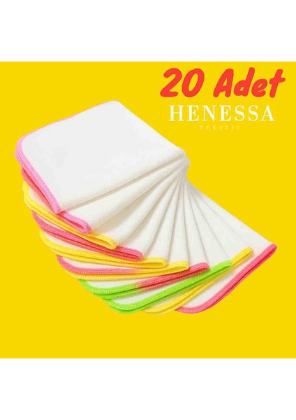 20 Adet Pamuklu Kız Bebek Ağız Mendili (Sırt Yüz ve Ter) 22×22 fiyatları