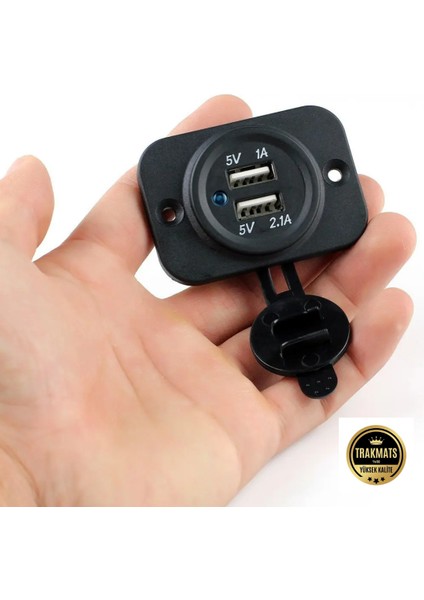 Ford Mustang E-Mach Usa 2021-2022-2023-2024-2025 Çakmak Soket 2.1A Çift USB Girişli Şarj Cihazı, Splitter Araba Oto Motosiklet Kamyon Tekne Deniz Için
