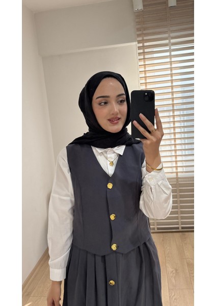 Modal Etekli Yelek Takım