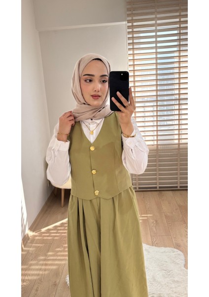 Modal Etekli Yelek Takım