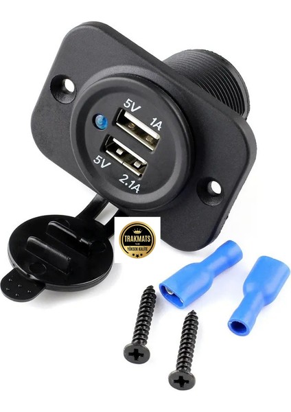 Toyota Corolla Hybrit 2018-2019-2020-2021-2022-2023-2024-2025 Çakmak Soket 2.1A Çift USB Girişli Şarj Cihazı, Splitter Araba Oto Motosiklet Kamyon Tekne Deniz Için