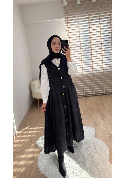 Modal Etekli Yelek Takım