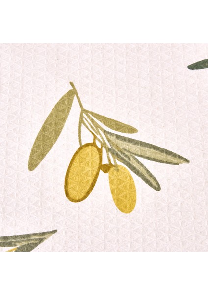 Soft Aquileia Çift Kişilik Pike - Beyaz / Yeşil - 200X220 cm