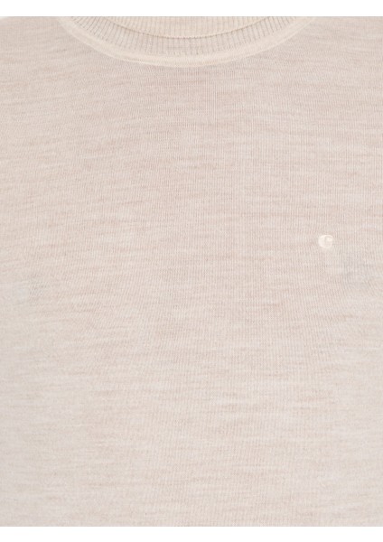 Erkek Bej Slim Fit Balıkçı Yaka Basic Triko Kazak 50257269-VR011
