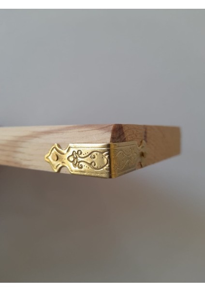 Dekoratif Kutu Kenarı 4 Adet Kutu Sandık Aksesuar Sarı