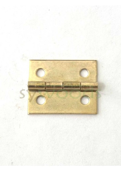 10 Adet Sarı Tavla Menteşe 20X25 mm Kutu ve Sandık Menteşesi Hobi Maket