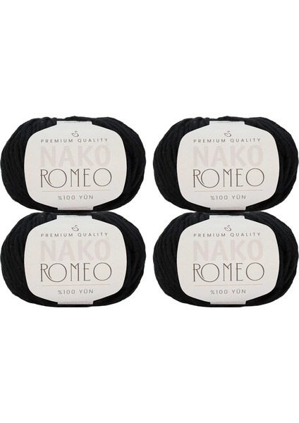 Romeo %100 Yün Kalın Örgü Ipliği 4’lü Paket – 100G x 4 – 40M – Ultra Kalın ve Sıcak Tutucu – Atkı, Bere, Kazak ve Kışlık El Örgüleri Için