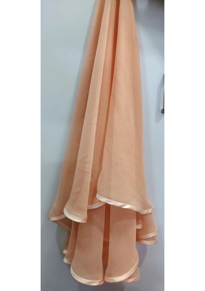Şifon Kumaş Yuvarlak Örtü Somon Renk 145CM Çap Yuvarlak Ev Tekstil 1 Adet fiyatları
