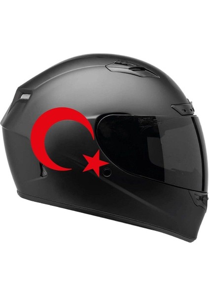 Tek Renk Ay-Yıldız(Moon-Star Helmet Stickers) Kask Sticker Etiket Modeli