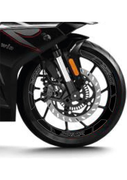 Siyah Cf Moto 250 Sr Geniş Jant Sticker Etiket Modeli fiyatları