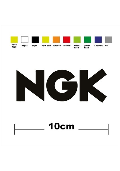 Ngk Sponsor Marka Tek Renk Sticker Etiket