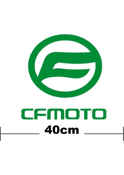 Cf Moto Logo Yazı Sticker Etiket Tek Renk