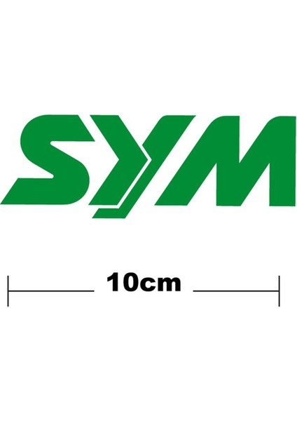 Sym Logo Yazı Sticker Etiket Tek Renk
