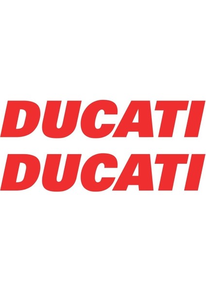 Ducati Yazılı Renkli Sticker Etiket Modeli