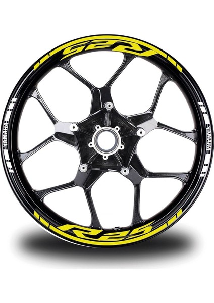 Yamaha YZF-R25 Geniş Neon Jant Sticker Etiket Modeli