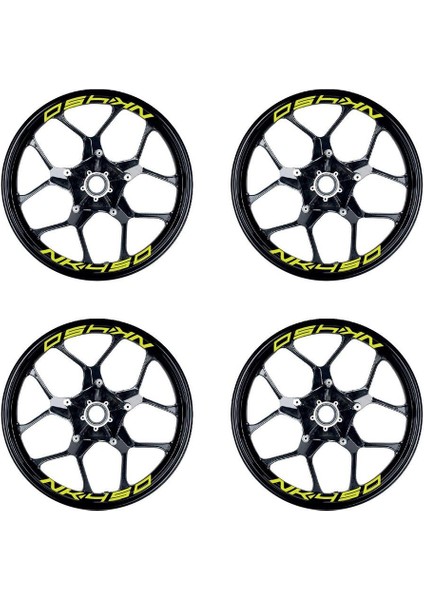 Neon Yeşil (Sarı) Cfmoto 450NK Yazılı 8 Li Jant Içi Yazı Sticker fiyatları