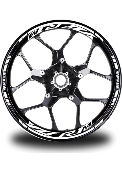 Beyaz Yamaha R1M Jant Sticker Etiket