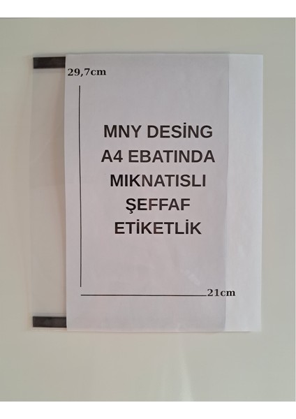 C Büküm A4 Ebat Mıknatıslı Pvc Fiyatlık Etiketlik 10 Adet