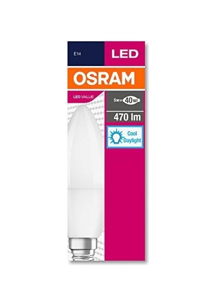LED 10'lu Paket Mum Clb 40 5W 470 Lümen 6500 Kelvin Beyaz Işık E14 Duy Ampul