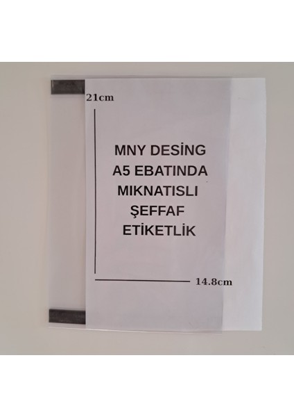 C Büküm A5 Ebat Mıknatıslı Pvc Fiyatlık Etiketlik 10 Adet