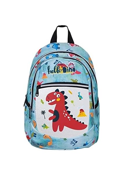 Anaokul Sırt Çantası Kız Erkek Unisex Ortopedik Astarlı Su Geçirmez 5 6 7 Yaş Dinozor Su Yeşili