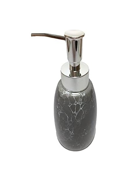 Desenli Gri Sıvı Sabunluk 8X8X17CM 300ML
