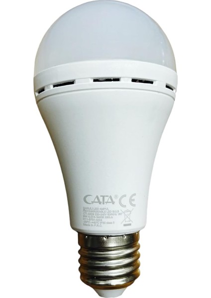9W/6400K Şarjlı LED Ampul Cata