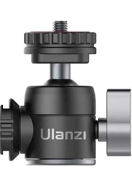 U-60 Vlog Top Kafa Ball Head Tripod Kafa, Siyah