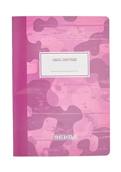 A4 Kareli Okul Defteri Pembe Kamuflaj 80 Yaprak