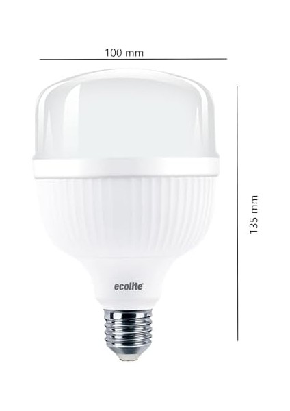 Ecolite 27W (172W) Jumbo LED Ampul 3000K Sarı Işık E27 Duylu