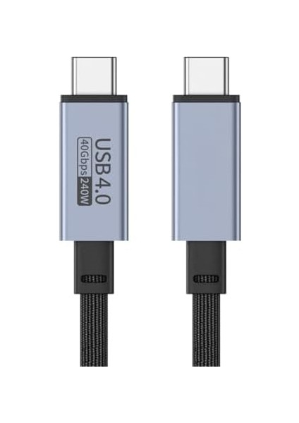 Jasoz 2 Metre 240W 4.0 Thunderbolt Type-C To Type-C Şarj, Data ve 8k 60Hz Görüntü Aktarım Kablosu