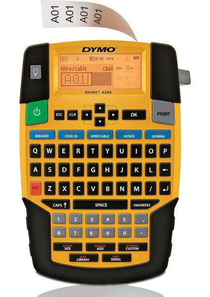 Rhinopro 4200, Elde Taşınır Endüstriyel Etiketleme Makinesi (6/9/12/19 mm Rhino Şeritlerle Uyumlu Kullanım) - S0955990