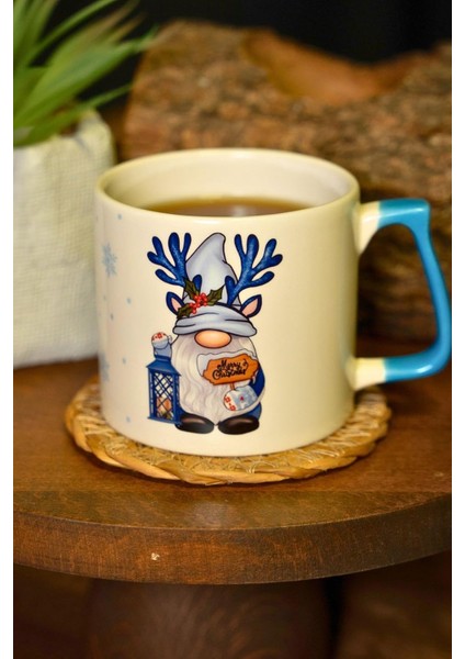 Hediye Yılbaşı Merry Christmas Temalı Seramik Kupa Bardak 225 ml