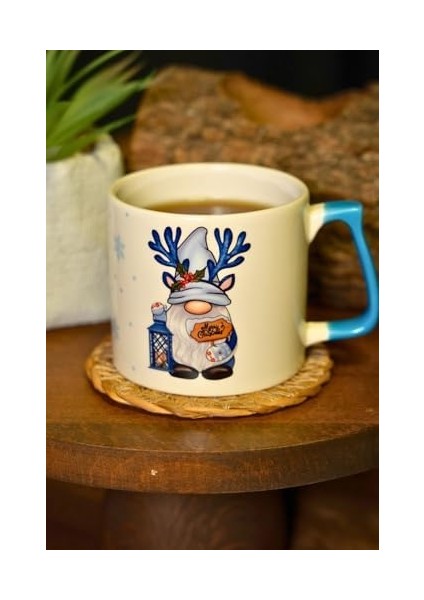 Hediye Yılbaşı Merry Christmas Temalı Seramik Kupa Bardak 225 ml