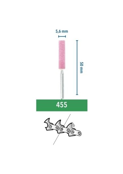 455 Zincir Testere Bileme Taşlama Taşı, En Büyük Boy, 5,6 Mm, 3'Lü