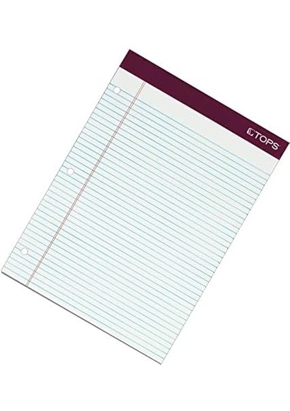 Double Disket Gold Writing "tablet, 8 - 1/2 x 11 - 3/10,2 Cm, Delikli, 3-Delik Delikli, Beyaz, Dar, Rule, 100 Yaprak Pro Blok, 2 Pads Pro Pack (99706)