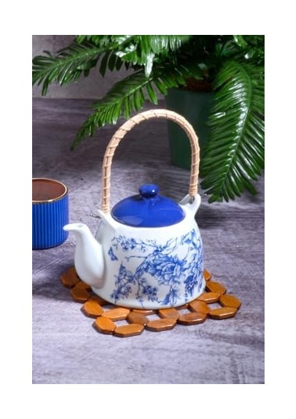 Kitchen Bambu 18 cm Kare Nihale Çaydanlık Altlığı Tencere Altlığı