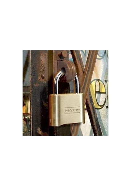 Lock 175EURDLH Sertifikalı Şifreli Kilit, Katı Kasa ve Uzun Kilitli, Altın, 10,7 x 5,1 x 2,4 cm