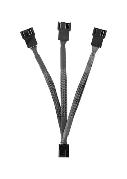 SLX-F301 3to1 3*male 4pin+1*female 4pin 10CM Örgülü 360MM Cpu Fan Birleştirme Kablosu