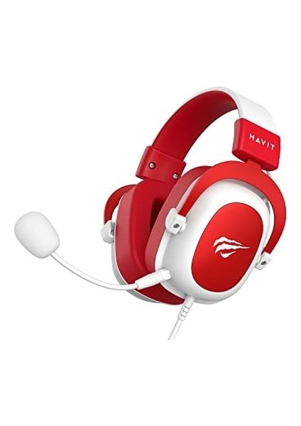Kulaklık Havit HV-H2002D Kırmızı, Oyuncu, Mikrofonlu 53 mm Hoparlör, 3,5 mm Fiş: Xbox One ve Ps4 ile Uyumlu, Havıt, HV-H2002D Renk Kırmızı ve Beyaz, Kablolu, Tek Boyut